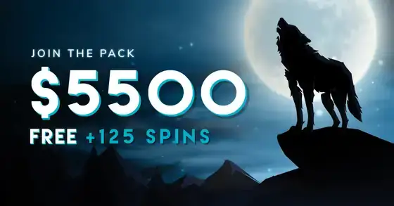 Wolf Winner welcome offer: Join the Pack, $5,500 free plus 125 spins
